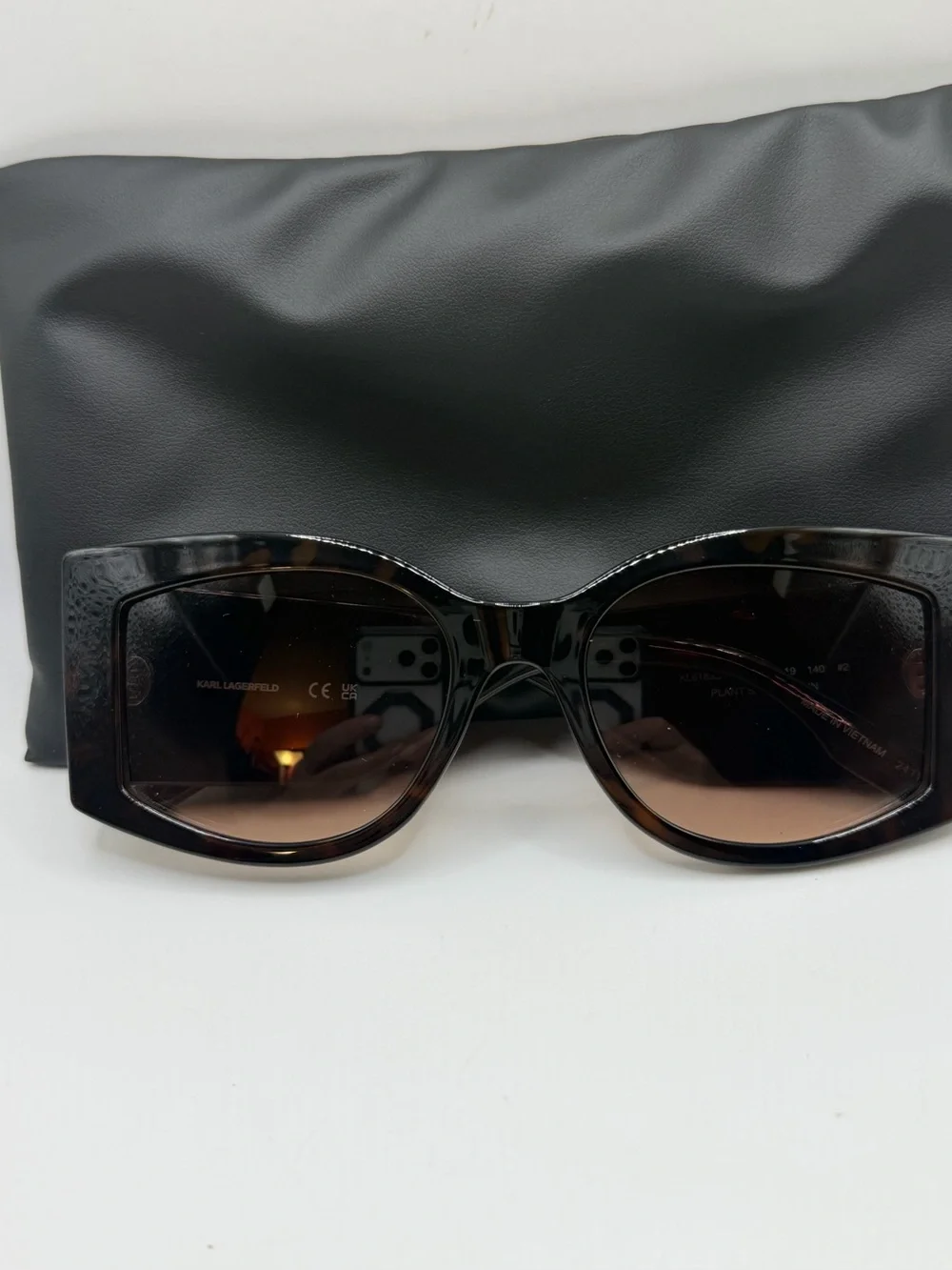 Karl Lagerfeld Black Oversized Square Women's Sunglasses